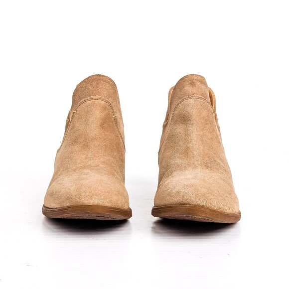 Born Women Arula Sand Suede Western Back Zip ankle Boots size 6 - Picture 2 of 7